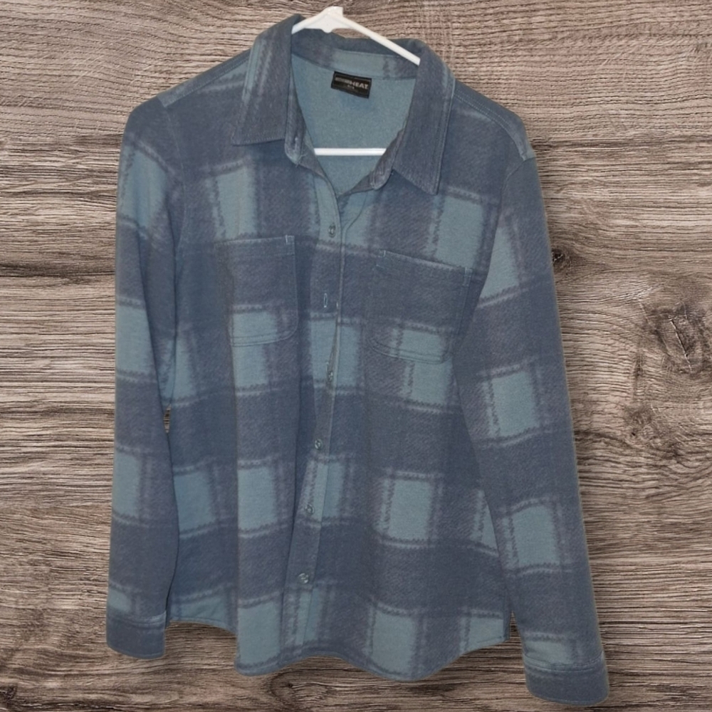 32 Degrees Heat Plaid Flannel Button Down Mens Medium